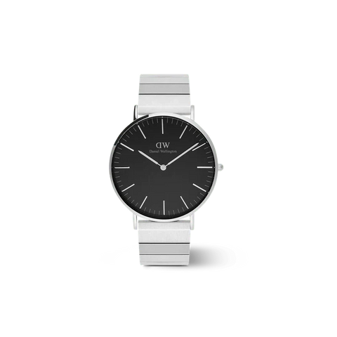 The Watch Boutique Daniel Wellington Classic Piano Link Onyx Silver Watch 40mm