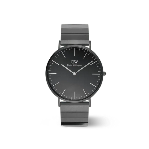 The Watch Boutique Daniel Wellington Classic Piano Link Onyx Unitone Watch 40mm