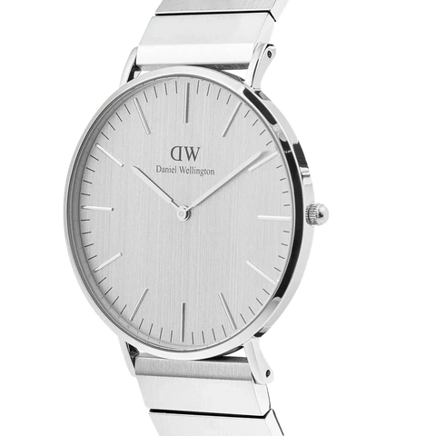 The Watch Boutique Daniel Wellington Classic Piano Link Silver Unitone Watch 40mm