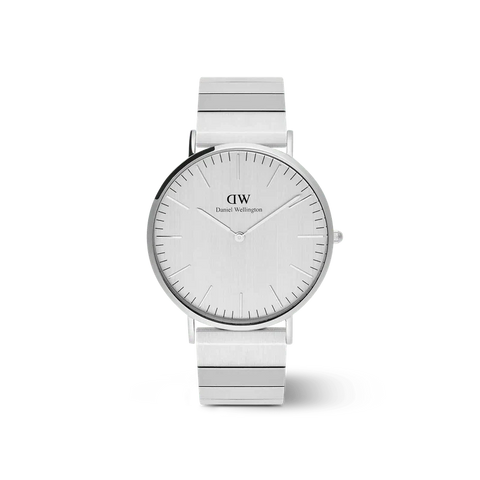 The Watch Boutique Daniel Wellington Classic Piano Link Silver Unitone Watch 40mm
