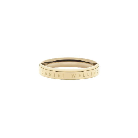 Elegant Daniel Wellington Classic Ring in gold, crafted from double-plated stainless steel with a minimalist engraved design.