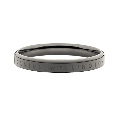 Daniel Wellington Classic Ring in sleek graphite stainless steel with an elegant, minimalist engraved design.