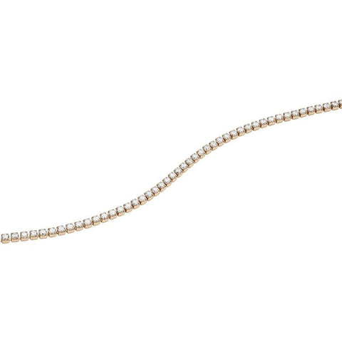Radiant rose gold Daniel Wellington tennis bracelet featuring individually set shimmering crystals in stainless steel.