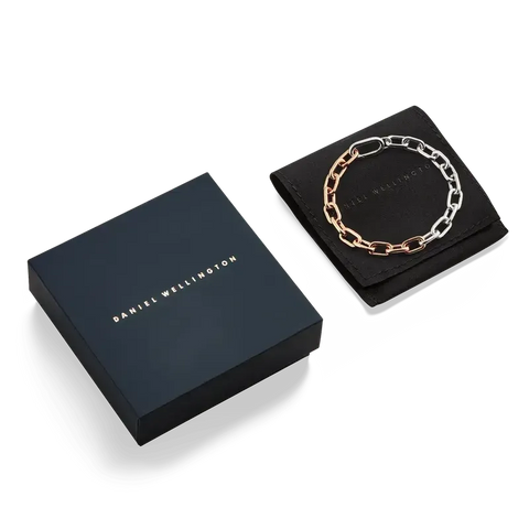 The Watch Boutique Daniel Wellington Contrast Link Bracelet Two Tone Rose Gold