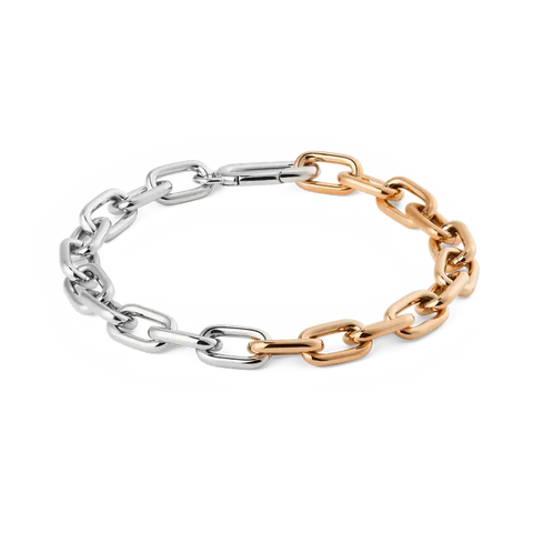 The Watch Boutique Daniel Wellington Contrast Link Bracelet Two Tone Rose Gold
