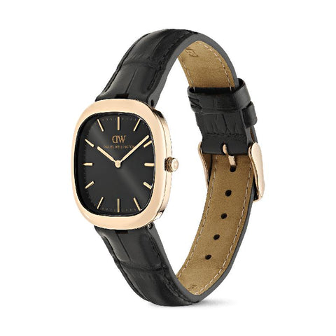 The Watch Boutique Daniel Wellington Cort Black Leather Black Rose Gold Men's Watch