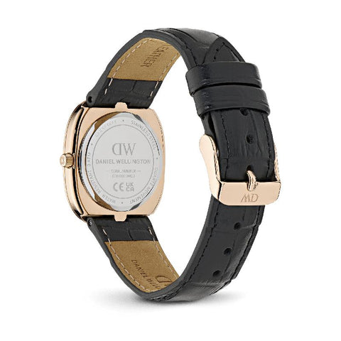 The Watch Boutique Daniel Wellington Cort Black Leather Black Rose Gold Men's Watch
