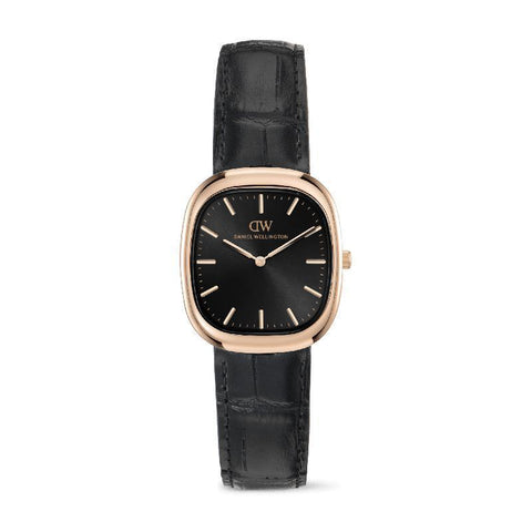 The Watch Boutique Daniel Wellington Cort Black Leather Black Rose Gold Men's Watch