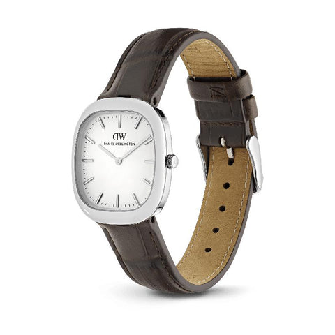 The Watch Boutique Daniel Wellington Cort Brown Leather Silver Men's Watch