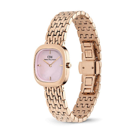 The Watch Boutique Daniel Wellington Corta Pink MOP Grain-Link Rose Gold Women's Watch