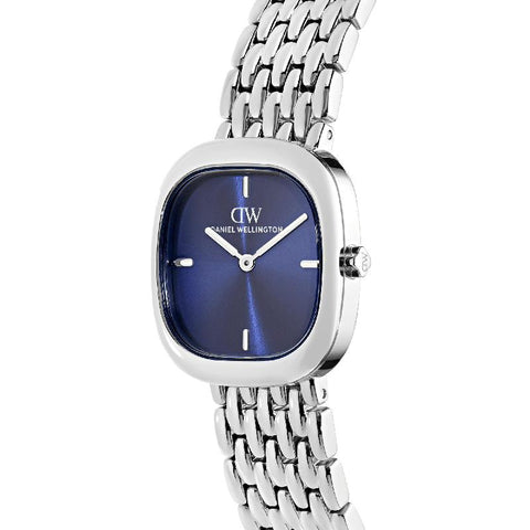 The Watch Boutique Daniel Wellington Corta Royal Blue Grain-Link Silver Women's Watch