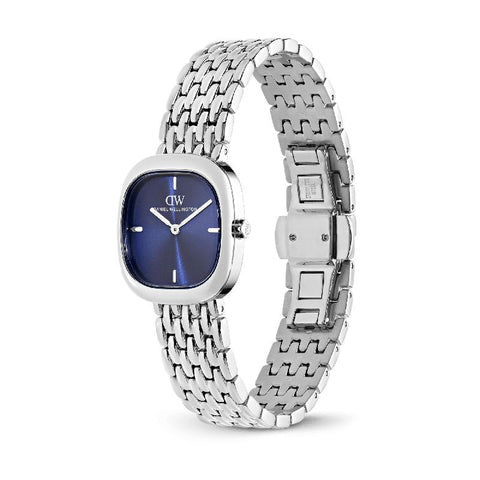 The Watch Boutique Daniel Wellington Corta Royal Blue Grain-Link Silver Women's Watch