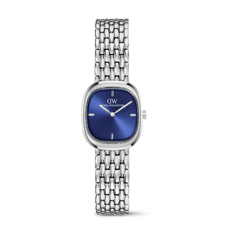 The Watch Boutique Daniel Wellington Corta Royal Blue Grain-Link Silver Women's Watch