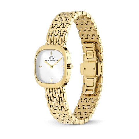 The Watch Boutique Daniel Wellington Corta White Grain-Link Gold Women's Watch