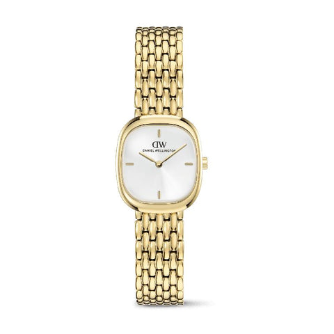 The Watch Boutique Daniel Wellington Corta White Grain-Link Gold Women's Watch