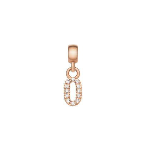 The Watch Boutique Daniel Wellington Crystal Number 0 Charm Rose Gold