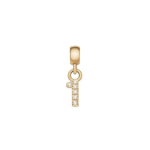 The Watch Boutique Daniel Wellington Crystal Number 1 Charm Gold