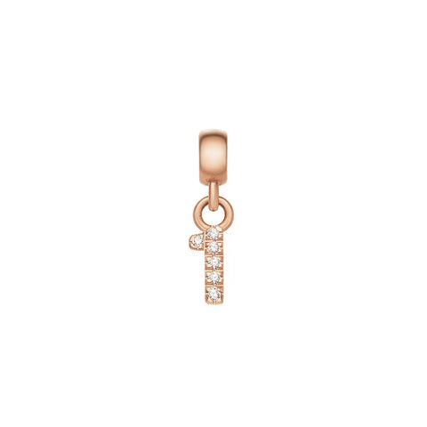 The Watch Boutique Daniel Wellington Crystal Number 1 Charm Rose Gold