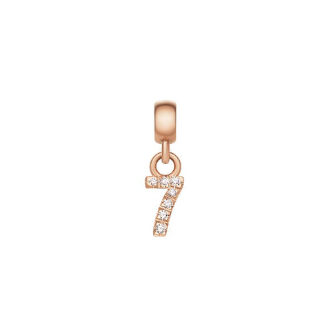 The Watch Boutique Daniel Wellington Crystal Number 7 Charm Rose Gold
