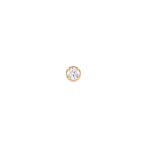 Daniel Wellington gold-plated stainless steel crystal stud earring with a classic 2.5mm claw setting.