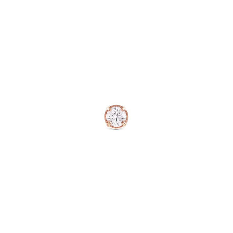 Elegant Daniel Wellington 2.5mm crystal stud earring in PVD rose gold stainless steel with a classic claw setting.