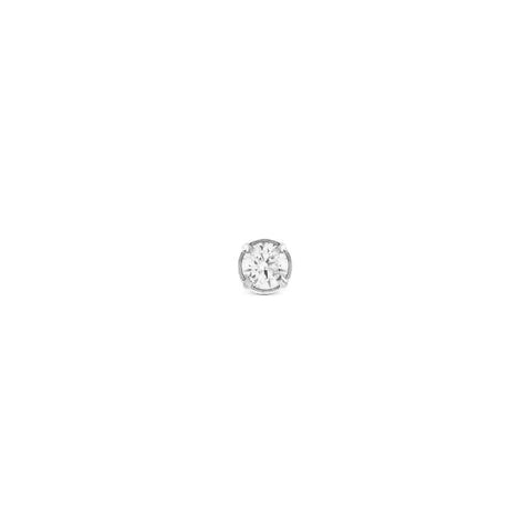 Daniel Wellington silver crystal stud earring featuring a 2.5mm stone in a classic stainless steel claw setting.