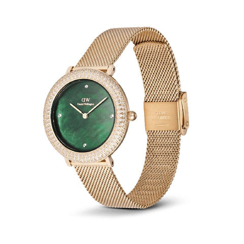 The Watch Boutique Daniel Wellington Crystalline Bezel Evergold Green