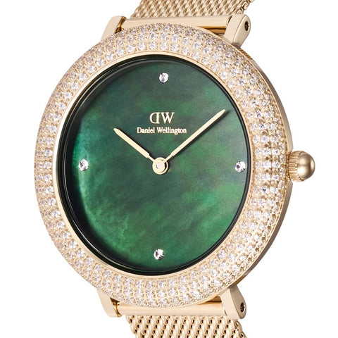 The Watch Boutique Daniel Wellington Crystalline Bezel Evergold Green