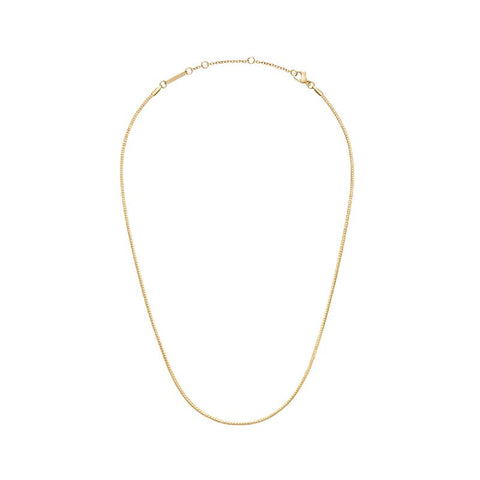 Elegant Daniel Wellington Elan flat chain necklace in gold-plated stainless steel with a secure lobster clasp.