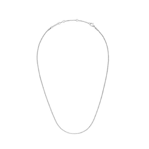 Daniel Wellington Elan twisted chain necklace in polished silver-tone stainless steel with an adjustable clasp.