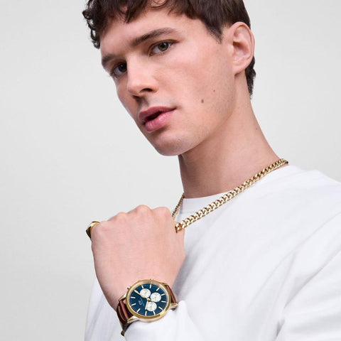 The Watch Boutique Daniel Wellington Elegant Gold Bold Ellipse Cuban Chain Necklace