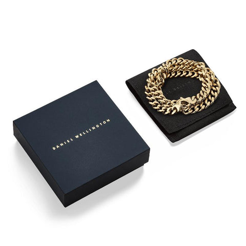 The Watch Boutique Daniel Wellington Elegant Gold Bold Ellipse Cuban Chain Necklace