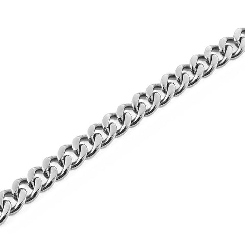 Daniel Wellington Ellipse Silver Cuban Chain Necklace