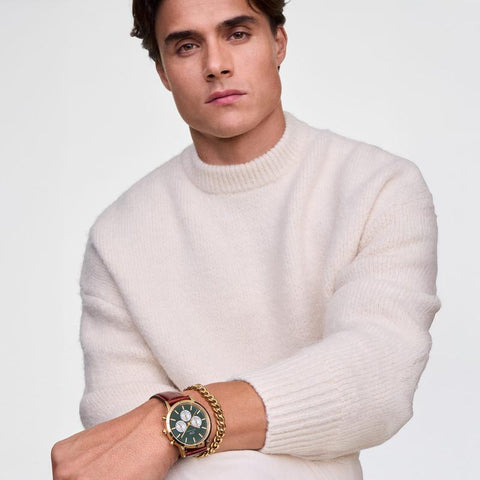 Daniel Wellington Gold Ellipse Cuban Chain Bracelet