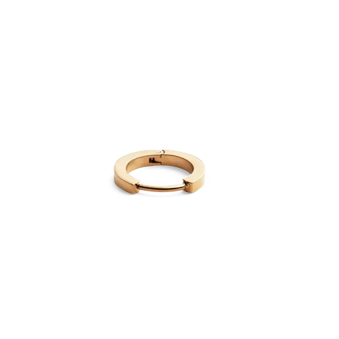 Elegant 13mm Daniel Wellington gold hoop earring crafted from durable PVD-plated stainless steel with a sleek, minimalist design.