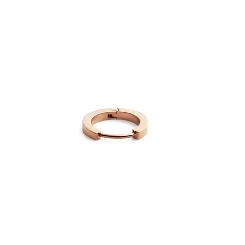 Elegant 13mm Daniel Wellington hoop earring in PVD rose gold plated stainless steel with a sleek, minimalist design.