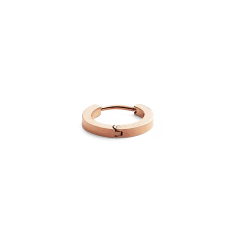 Elegant 13mm Daniel Wellington hoop earring in rose gold-plated stainless steel with a sleek, minimalist design.