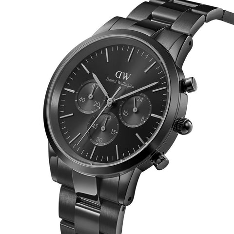 The Watch Boutique Daniel Wellington Iconic Chronograph Black Watch 42mm