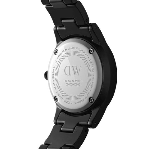 The Watch Boutique Daniel Wellington Iconic Link Black Ceramic Watch 28mm