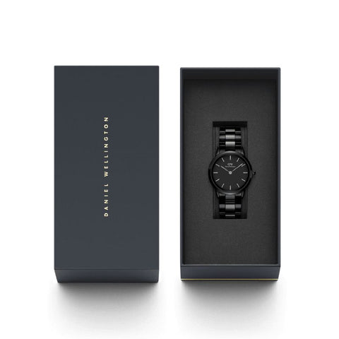 The Watch Boutique Daniel Wellington Iconic Link Black Ceramic Watch 28mm