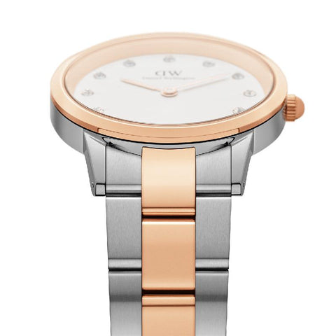 The Watch Boutique Daniel Wellington Iconic Link Lumine Rose Gold Watch 32mmn