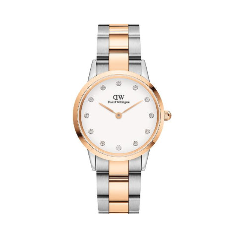 The Watch Boutique Daniel Wellington Iconic Link Lumine Rose Gold Watch 32mmn
