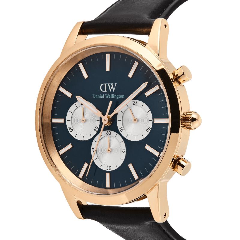 Daniel Wellington Iconic Rose Gold Chronograph Watch – The Watch Boutique