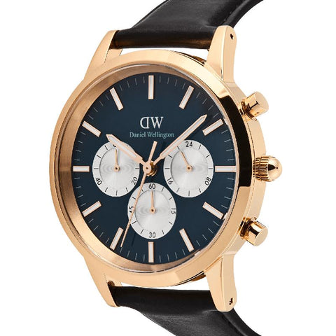 The Watch Boutique Daniel Wellington Iconic Rose Gold Chronograph Watch