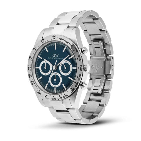 The Watch Boutique Daniel Wellington Iconic Tachymeter 3-Link Arctic Silver Men's Watch