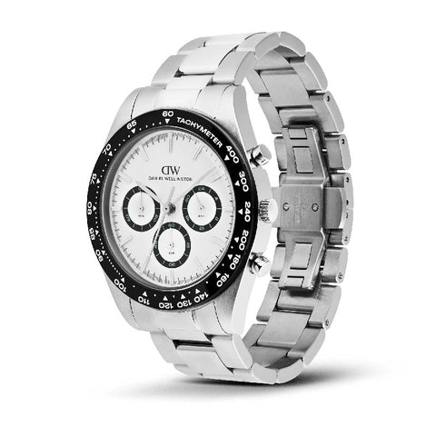 The Watch Boutique Daniel Wellington Iconic Tachymeter 3-Link Silver Men's Watch