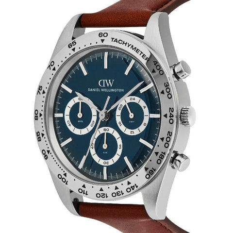The Watch Boutique Daniel Wellington Iconic Tachymeter St-Mawes Arctic Silver Men's Watch