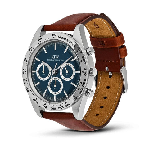 The Watch Boutique Daniel Wellington Iconic Tachymeter St-Mawes Arctic Silver Men's Watch
