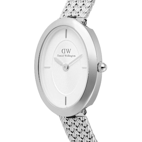 The Watch Boutique Daniel Wellington Juliette Braided Mesh White Sunray Silver Watch