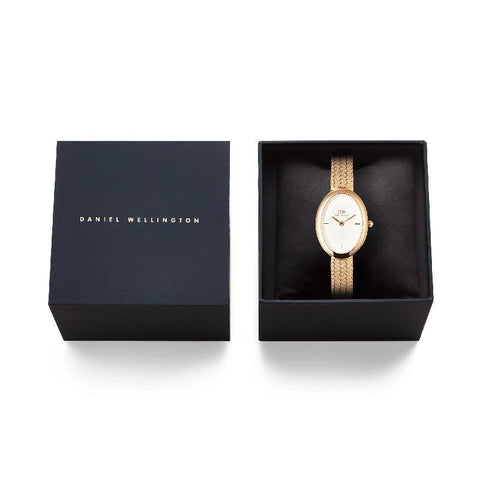 The Watch Boutique Daniel Wellington Juliette Rose Gold Braided Mesh Watch